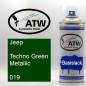 Preview: Jeep, Techno Green Metallic, 019: 400ml Sprühdose, von ATW Autoteile West.